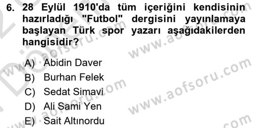 Haber Türleri Dersi 2021 - 2022 Yılı (Final) Dönem Sonu Sınav Soruları 6. Soru