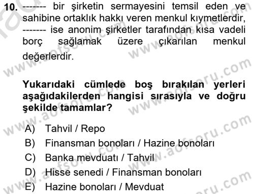Haber Türleri Dersi 2021 - 2022 Yılı Yaz Okulu Sınav Soruları 10. Soru