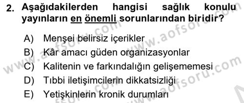 Haber Türleri Dersi 2021 - 2022 Yılı Yaz Okulu Sınav Soruları 2. Soru
