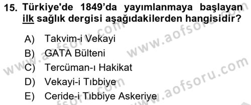 Haber Türleri Dersi 2022 - 2023 Yılı Yaz Okulu Sınav Soruları 15. Soru