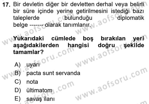 Haber Türleri Dersi 2023 - 2024 Yılı (Vize) Ara Sınav Soruları 17. Soru