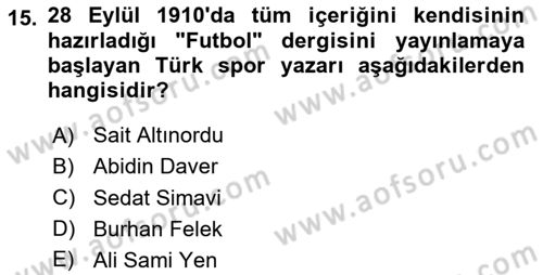 Haber Türleri Dersi 2023 - 2024 Yılı Yaz Okulu Sınav Soruları 15. Soru