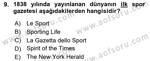 Haber Türleri Dersi 2023 - 2024 Yılı Yaz Okulu Sınav Soruları 9. Soru