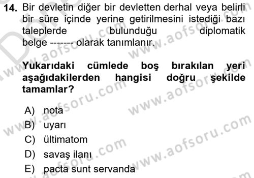 Haber Türleri Dersi 2024 - 2025 Yılı (Final) Dönem Sonu Sınav Soruları 14. Soru