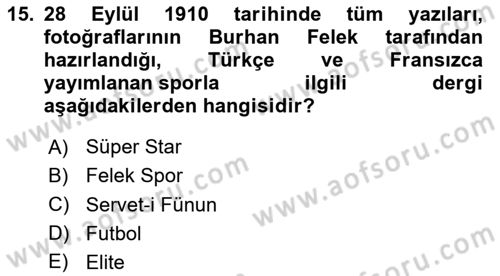 Haber Türleri Dersi 2024 - 2025 Yılı (Final) Dönem Sonu Sınav Soruları 15. Soru