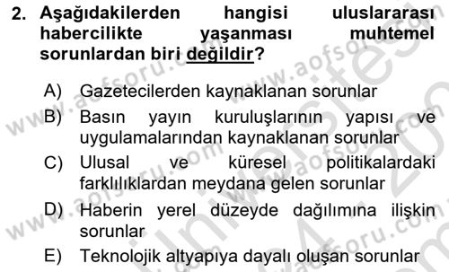 Haber Türleri Dersi 2024 - 2025 Yılı (Final) Dönem Sonu Sınav Soruları 2. Soru