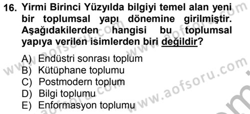 İnternet Yayıncılığı Dersi Ara Sınavı Deneme Sınav Soruları 16. Soru