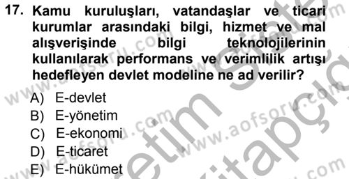 İnternet Yayıncılığı Dersi Ara Sınavı Deneme Sınav Soruları 17. Soru