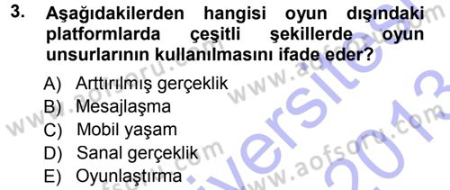 İnternet Yayıncılığı Dersi 2012 - 2013 Yılı (Final) Dönem Sonu Sınav Soruları 3. Soru