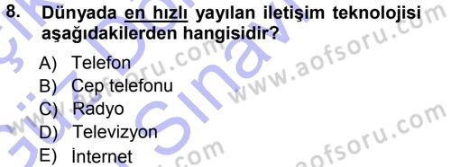 İnternet Yayıncılığı Dersi 2012 - 2013 Yılı (Final) Dönem Sonu Sınav Soruları 8. Soru