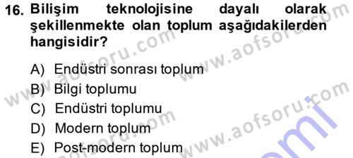 İnternet Yayıncılığı Dersi Ara Sınavı Deneme Sınav Soruları 16. Soru