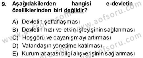 İnternet Yayıncılığı Dersi 2013 - 2014 Yılı (Vize) Ara Sınav Soruları 9. Soru