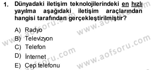 İnternet Yayıncılığı Dersi 2013 - 2014 Yılı (Final) Dönem Sonu Sınav Soruları 1. Soru