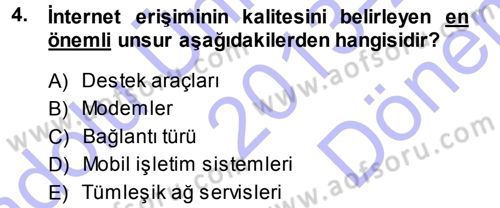 İnternet Yayıncılığı Dersi 2013 - 2014 Yılı (Final) Dönem Sonu Sınav Soruları 4. Soru