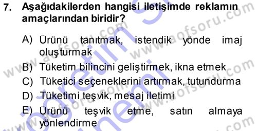 İnternet Yayıncılığı Dersi 2013 - 2014 Yılı (Final) Dönem Sonu Sınav Soruları 7. Soru