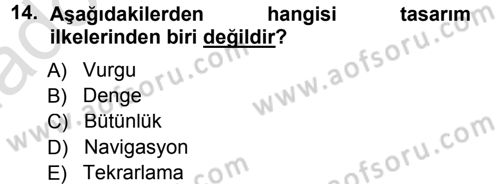 İnternet Yayıncılığı Dersi 2013 - 2014 Yılı Tek Ders Sınav Soruları 14. Soru