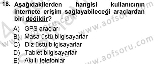 İnternet Yayıncılığı Dersi 2013 - 2014 Yılı Tek Ders Sınav Soruları 18. Soru