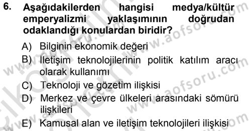 İnternet Yayıncılığı Dersi 2013 - 2014 Yılı Tek Ders Sınav Soruları 6. Soru