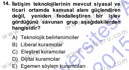 İnternet Yayıncılığı Dersi 2014 - 2015 Yılı (Vize) Ara Sınav Soruları 14. Soru