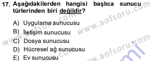 İnternet Yayıncılığı Dersi Ara Sınavı Deneme Sınav Soruları 17. Soru