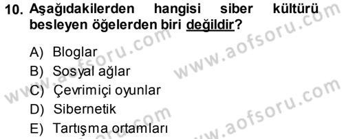 İnternet Yayıncılığı Dersi 2014 - 2015 Yılı Tek Ders Sınav Soruları 10. Soru