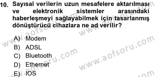 İnternet Yayıncılığı Dersi Ara Sınavı Deneme Sınav Soruları 10. Soru