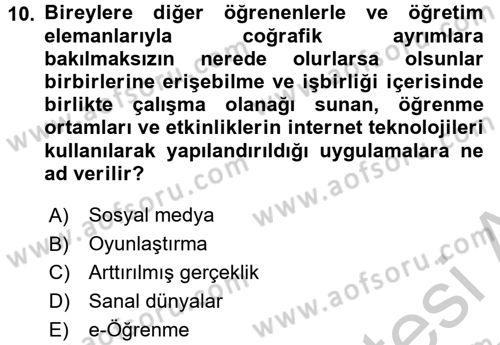 İnternet Yayıncılığı Dersi 2016 - 2017 Yılı 3 Ders Sınav Soruları 10. Soru