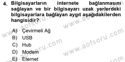 İnternet Yayıncılığı Dersi 2016 - 2017 Yılı 3 Ders Sınavı 4. Soru