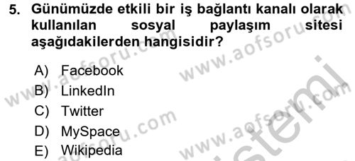 İnternet Yayıncılığı Dersi 2016 - 2017 Yılı 3 Ders Sınav Soruları 5. Soru