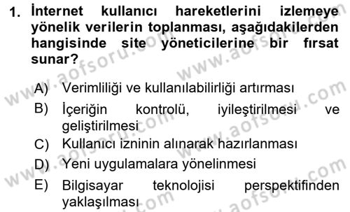 İnternet Yayıncılığı Dersi Ara Sınavı Deneme Sınav Soruları 1. Soru
