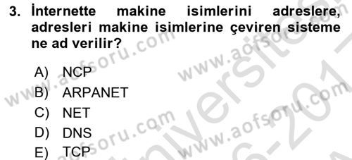 İnternet Yayıncılığı Dersi 2016 - 2017 Yılı (Vize) Ara Sınavı 3. Soru