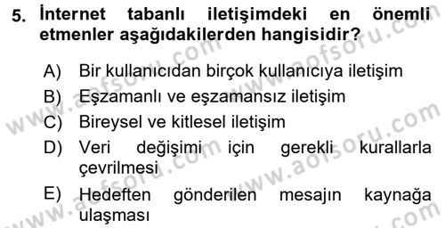 İnternet Yayıncılığı Dersi 2016 - 2017 Yılı (Vize) Ara Sınav Soruları 5. Soru