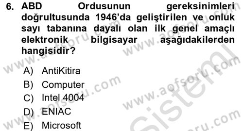 İnternet Yayıncılığı Dersi 2016 - 2017 Yılı (Vize) Ara Sınavı 6. Soru