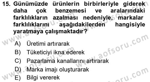 İnternet Yayıncılığı Dersi 2017 - 2018 Yılı 3 Ders Sınav Soruları 15. Soru