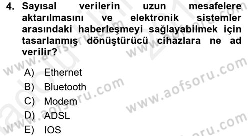 İnternet Yayıncılığı Dersi 2017 - 2018 Yılı 3 Ders Sınav Soruları 4. Soru