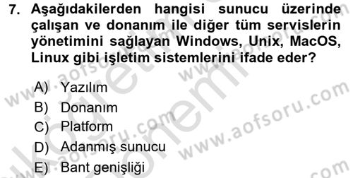 İnternet Yayıncılığı Dersi Ara Sınavı Deneme Sınav Soruları 7. Soru