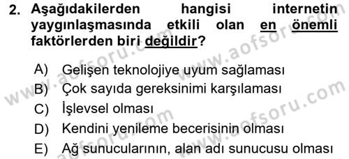 İnternet Yayıncılığı Dersi 2017 - 2018 Yılı (Final) Dönem Sonu Sınav Soruları 2. Soru