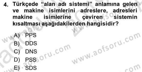 İnternet Yayıncılığı Dersi 2019 - 2020 Yılı (Vize) Ara Sınavı 4. Soru