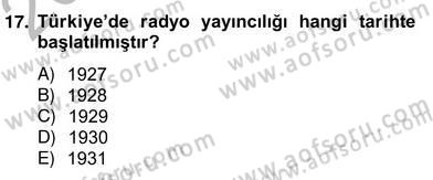 Medya Ekonomisi ve İşletmeciliği Dersi 2012 - 2013 Yılı (Vize) Ara Sınav Soruları 17. Soru