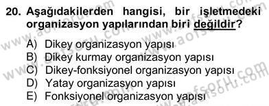Medya Ekonomisi ve İşletmeciliği Dersi 2012 - 2013 Yılı (Vize) Ara Sınav Soruları 20. Soru