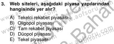 Medya Ekonomisi ve İşletmeciliği Dersi 2012 - 2013 Yılı (Vize) Ara Sınav Soruları 3. Soru