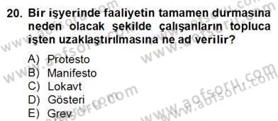 Medya Ekonomisi ve İşletmeciliği Dersi 2012 - 2013 Yılı (Final) Dönem Sonu Sınav Soruları 20. Soru