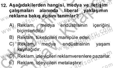 Medya Ekonomisi ve İşletmeciliği Dersi 2013 - 2014 Yılı (Vize) Ara Sınav Soruları 12. Soru