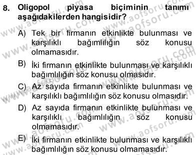 Medya Ekonomisi ve İşletmeciliği Dersi 2013 - 2014 Yılı (Vize) Ara Sınav Soruları 8. Soru