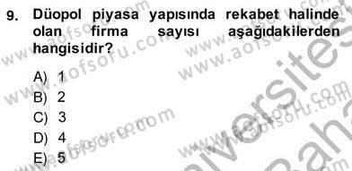 Medya Ekonomisi ve İşletmeciliği Dersi 2013 - 2014 Yılı (Vize) Ara Sınav Soruları 9. Soru