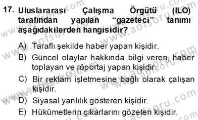 Medya Ekonomisi ve İşletmeciliği Dersi 2013 - 2014 Yılı (Final) Dönem Sonu Sınav Soruları 17. Soru