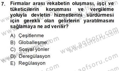 Medya Ekonomisi ve İşletmeciliği Dersi 2014 - 2015 Yılı (Vize) Ara Sınav Soruları 7. Soru