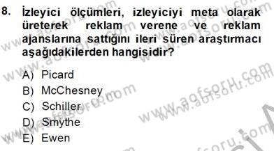 Medya Ekonomisi ve İşletmeciliği Dersi 2014 - 2015 Yılı (Vize) Ara Sınav Soruları 8. Soru