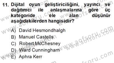 Medya Ekonomisi ve İşletmeciliği Dersi 2014 - 2015 Yılı (Final) Dönem Sonu Sınav Soruları 11. Soru
