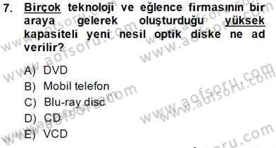 Medya Ekonomisi ve İşletmeciliği Dersi 2014 - 2015 Yılı (Final) Dönem Sonu Sınav Soruları 7. Soru